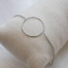 Bracelet simple anneau argenté 4