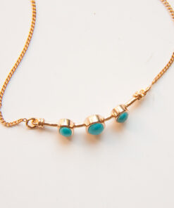 Bracelet turquoise en plaqué or 7