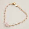Bracelet perlé rose pâle et doré. 6