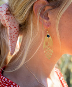 Boucles d'oreilles Elfie dorées perles au choix 5