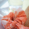 Red and white striped Heliboo scrunchie 9