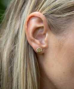 Boucles d'oreilles tournesols en plaqué or 15