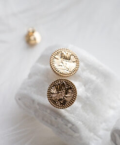 Gold plated detailed round studs 7