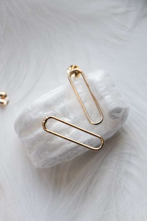 Single link gold plated studs. 3