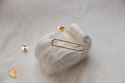 Single link gold plated studs. 2