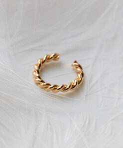 Gold plated twisted ear cuff 4