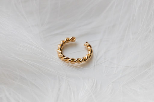 Gold plated twisted ear cuff 2