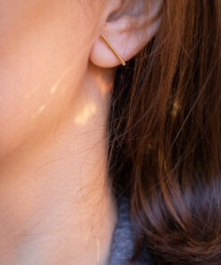 Boucles d'oreilles simples barres en plaqué or 6
