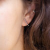 Boucles d'oreilles simples barres en argent 8