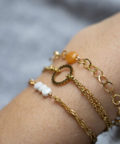 Bracelet Romy orange et doré 8