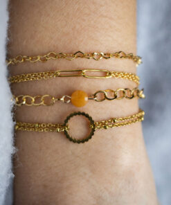 Bracelet Romy orange et doré 10