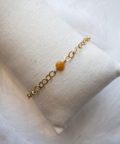 Bracelet Romy orange et doré 9
