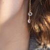 Boucles d'oreilles Yuna dorées transparentes 5