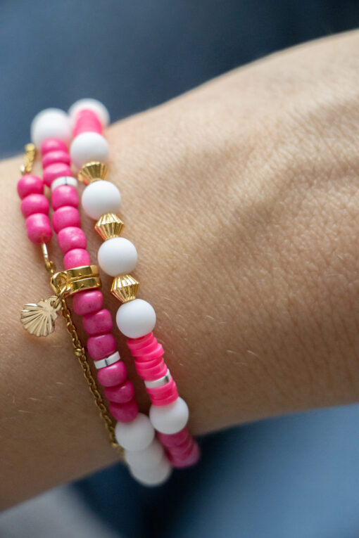 Trio de bracelets d'été Carolina - Happy flamingo 4