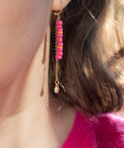 Boucles d'oreilles asymétriques Carolina - Happy flamingo 15