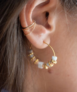 Gold-plated two-chain ear cuff 4