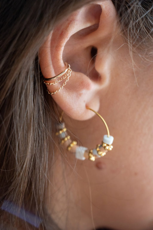 Gold-plated two-chain ear cuff 2