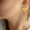 Boucles d'oreilles Noémie dorées 11