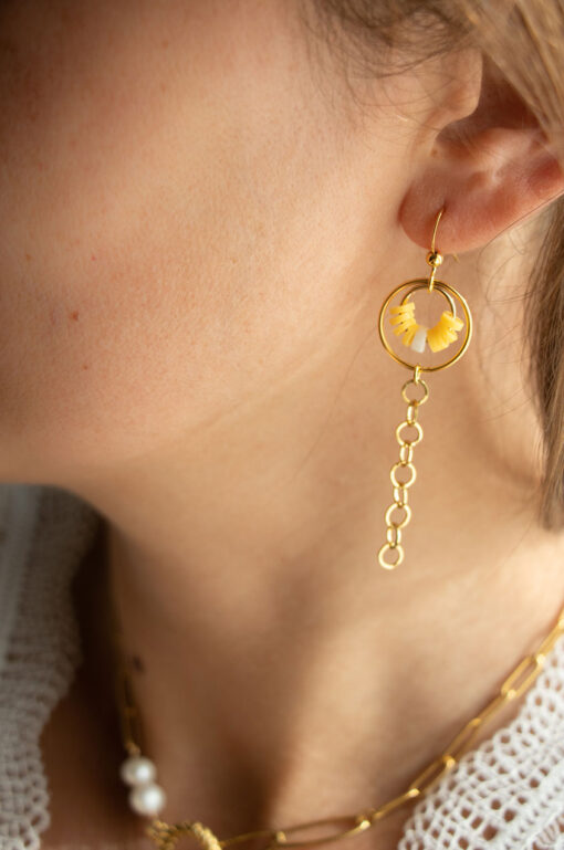 Boucles d'oreilles Amélia dorées 1