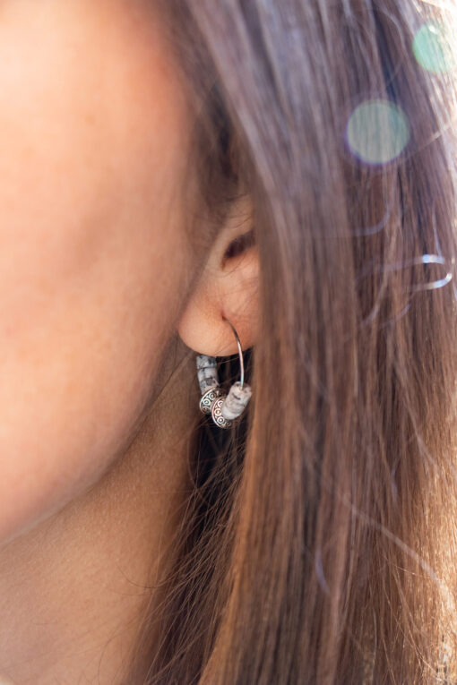 Gray Ambre earrings 2
