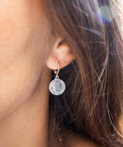 Silver coin earrings 5