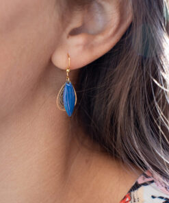 Boucles d'oreilles Vivian bleues 4