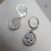 Silver coin earrings 8