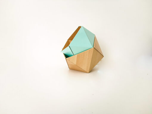 Origami boxes Leewalia - Maple and mint blue 4