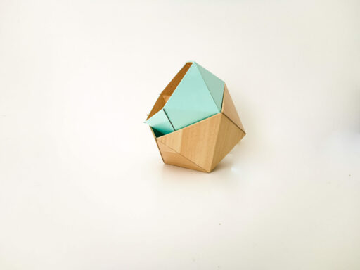 Origami boxes Leewalia - Maple and mint blue 4