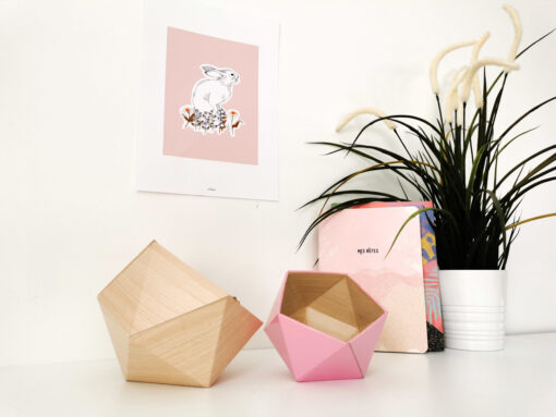 Boites Origami Leewalia - Erable et rose 1