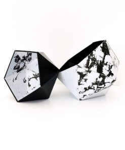 Boites Origami Leewalia - Marbre blanc et noir 5