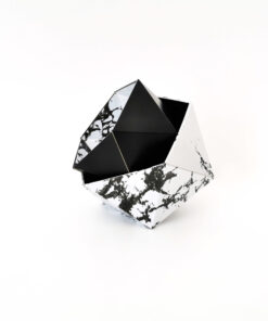 Boites Origami Leewalia - Marbre blanc et noir 7