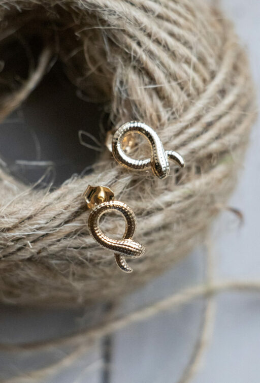Gold plated snake studs 1