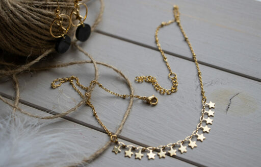 Golden star necklace 4