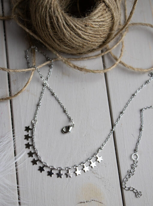 Silver star necklace 2
