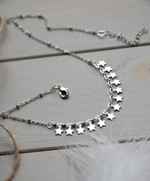 Silver star necklace 1