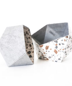 Boites Origami Leewalia - Terrazzo et béton gris 6