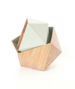 Boites Origami Leewalia - Chêne Scandinave et vert amande 6