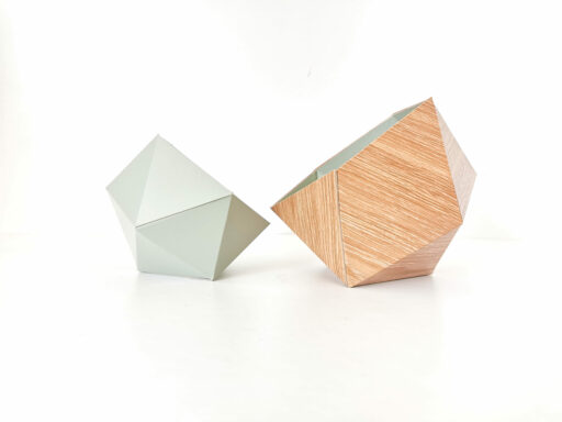 Leewalia Origami Boxes - Scandinavian Oak and Almond Green 4
