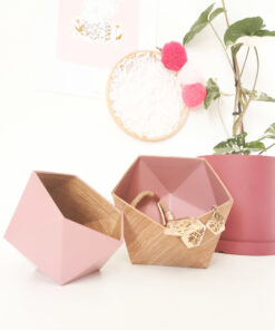 Origami boxes Leewalia - Scandinavian oak and old rose 7