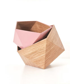 Origami boxes Leewalia - Scandinavian oak and old rose 6