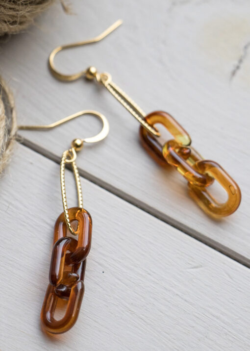 Brown and gold Molly earrings 3