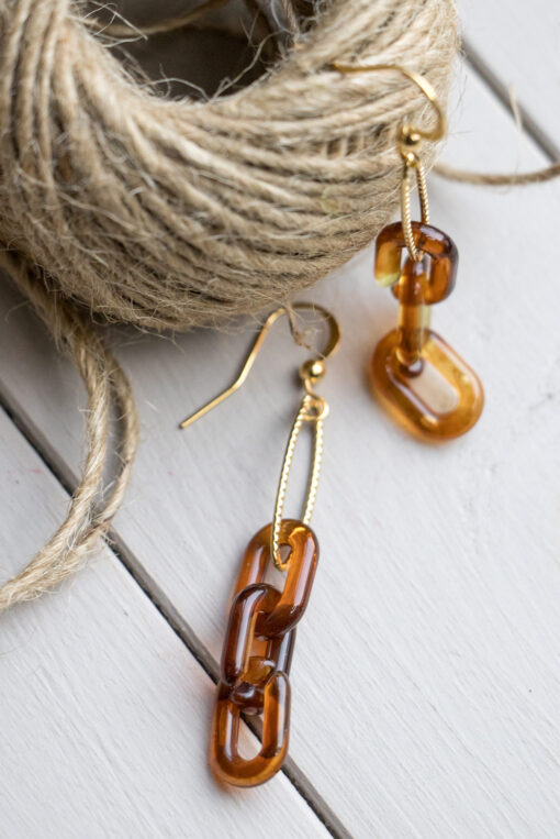 Brown and gold Molly earrings 1