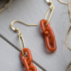 Molly coral and golden earrings 12
