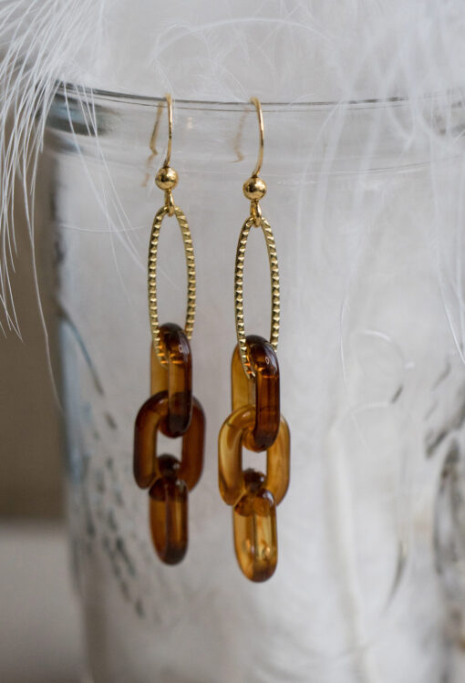 Brown and gold Molly earrings 4