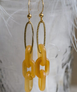 Yellow and gold Molly earrings 5