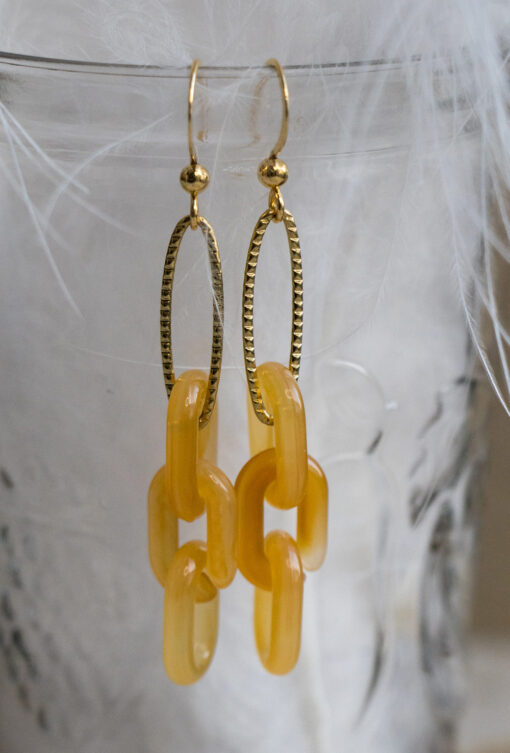 Yellow and gold Molly earrings 2