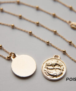 Short gold-plated astro necklace 17