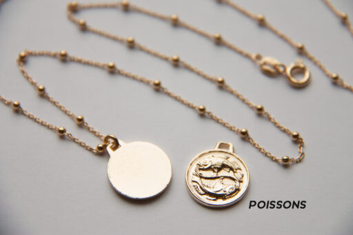 Short gold-plated astro necklace 9