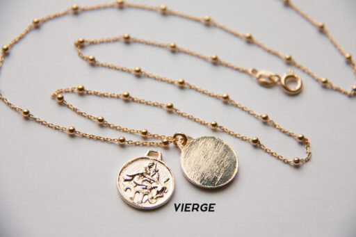 Short gold-plated astro necklace 8